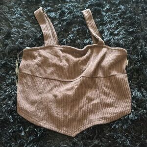 Brown Crop Tank